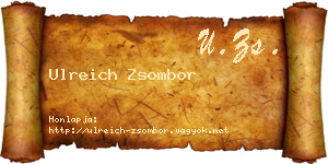 Ulreich Zsombor névjegykártya